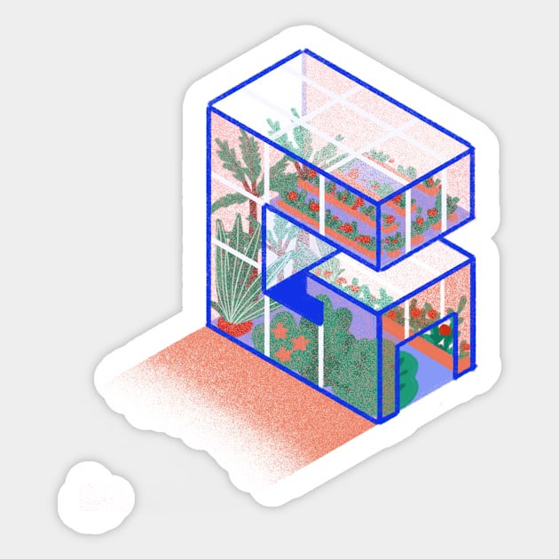 Green house Sticker by Lethy studio